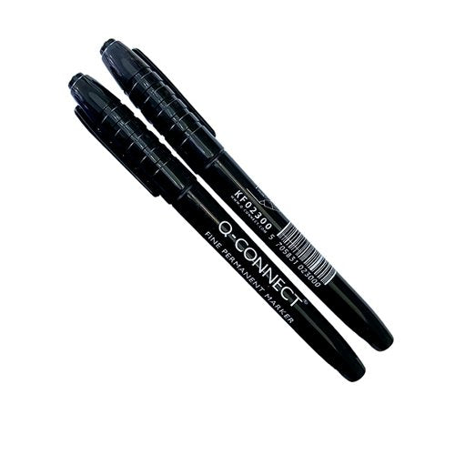 Q-CONNECT PERMANENT MARKER BULLET TIP FINE BLACK (PACK OF 10) KF02300