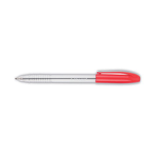 Q-CONNECT GRIP STICK BALLPOINT PEN MEDIUM RED (PACK OF 20) KF02459