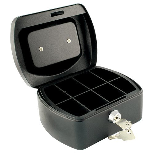 Q-CONNECT CASH BOX 6 INCH BLACK KF02601