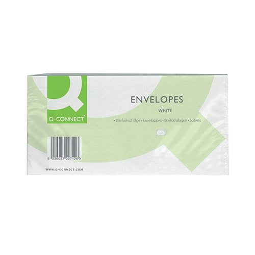 Q-CONNECT DL ENVELOPES WALLET WINDOW PEEL AND SEAL 100GSM WH