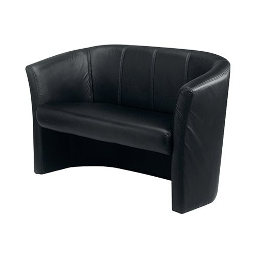 AVIOR 2 SEAT TUB SOFA VINYL 1240X615X770MM BLACK KF03528