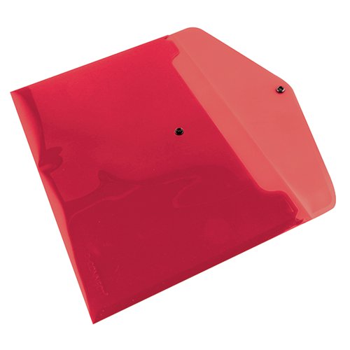 Q-CONNECT POLYPROPYLENE DOCUMENT FOLDER A4 RED (PACK OF 12) KF03594