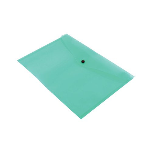 Q-CONNECT POLYPROPYLENE DOCUMENT FOLDER A4 GREEN (PACK OF 12) KF03597