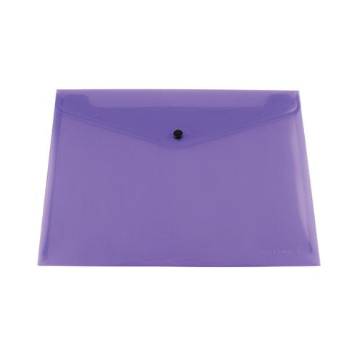 Q-CONNECT POLYPROPYLENE DOCUMENT FOLDER A4 PURPLE (PACK OF 12) KF03598