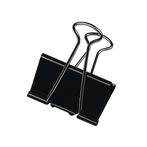 Q-CONNECT FOLDBACK CLIP 16MM BLACK (PACK OF 10) KF03650