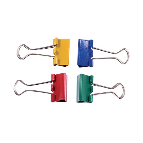 Q-CONNECT FOLDBACK CLIP 24MM ASSORTED (PACK OF 10) KF03652