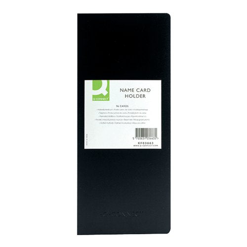 Q-CONNECT POLYPROPYLENE NAME BUSINESS CARD HOLDER 96 CARD BL