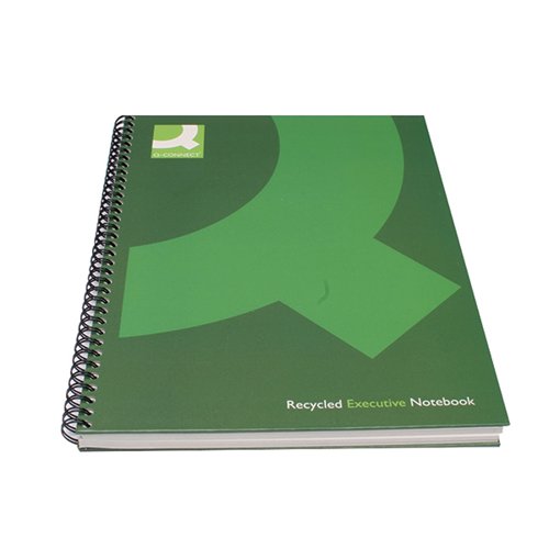 Q-CONNECT RECYCLED WIREBOUND NOTEBOOK A5 GREEN (PACK OF 3) K
