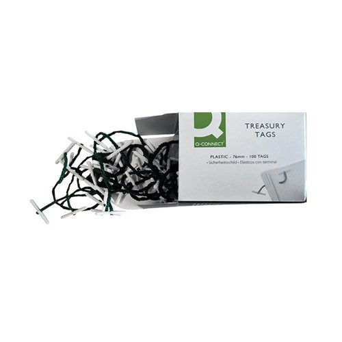 Q-CONNECT PLASTIC TREASURY TAG 76MM (PACK OF 100) KF04572