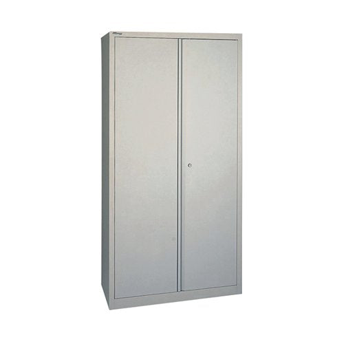 JEMINI 2 DOOR STORAGE CUPBOARD METAL 950X420X1960MM GREY KF0