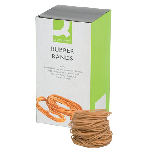 Q-CONNECT RUBBER BANDS NO.24 152.4 X 1.6MM 500G KF10533