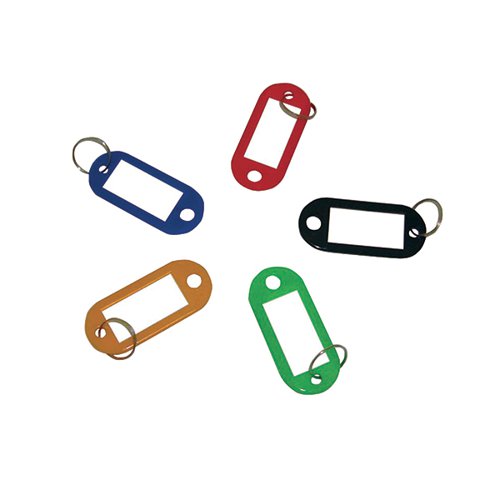Q-CONNECT KEY FOBS ASSORTED (100 PACK) KF10869