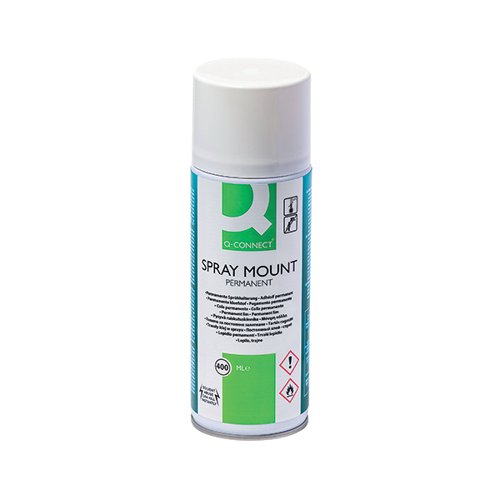 Q-CONNECT SPRAYMOUNT PERMANENT ADHESIVE AEROSOL 400ML KF11026