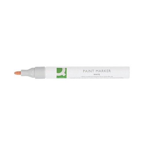 Q-CONNECT PAINT MARKER PEN MEDIUM WHITE (10 PACK) KF14452
