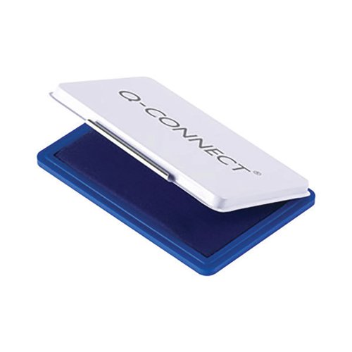Q-CONNECT STAMP PAD METAL CASE LARGE 126 X 81MM BLUE KF15438