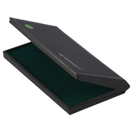 Q-CONNECT STAMP PAD METAL CASE LARGE 126 X 81MM GREEN KF15439