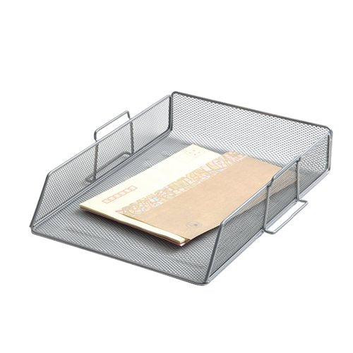 Q-CONNECT STACKABLE LETTER TRAY SILVER KF17301