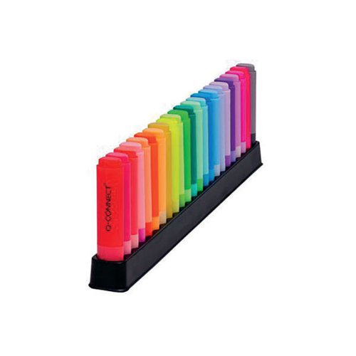 Q-CONNECT HIGHLIGHTER PENS DESKSET ASSORTED (PACK OF 23) KF17782