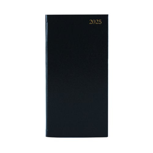SLIM DESK DIARY PORTRAIT WEEK TO VIEW BLACK 2025 KF1BK25