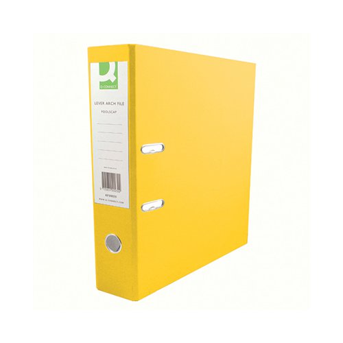 Q-CONNECT 70MM LEVER ARCH FILE POLYPROPYLENE A4 YELLOW (10 P