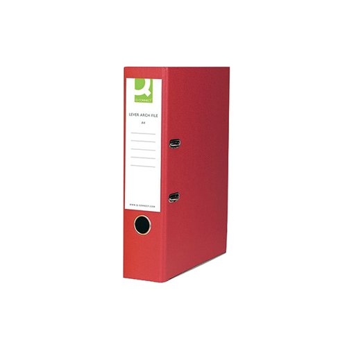 Q-CONNECT LEVER ARCH FILE PAPERBACKED FOOLSCAP RED (PACK OF 10) KF20031
