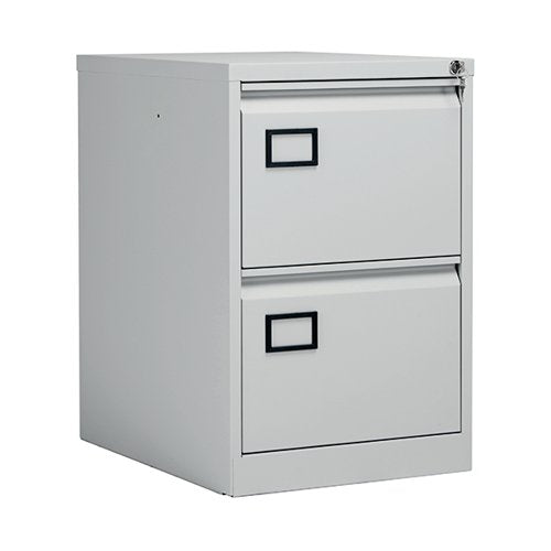 JEMINI 2 DRAWER FILING CABINET LOCKABLE 470X622X711MM LIGHT