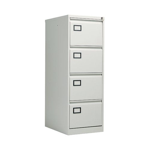 JEMINI 4 DRAWER FILING CABINET LOCKABLE 470X622X1321MM LIGHT