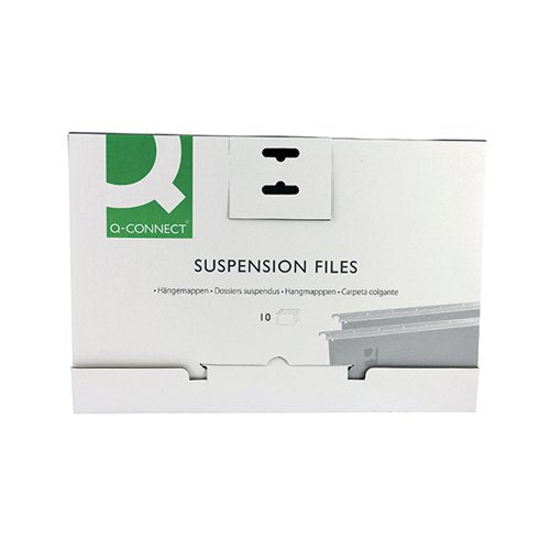 Q-CONNECT FOOLSCAP TABBED SUSPENSION FILES (PACK OF 10) KF21