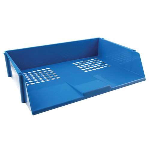 Q-CONNECT WIDE ENTRY LETTER TRAY BLUE KF21689