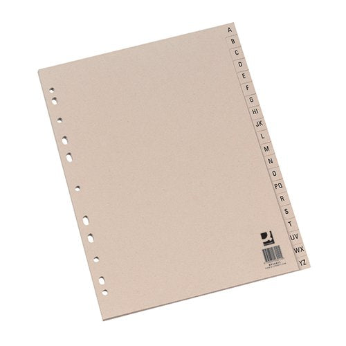 Q-CONNECT 20-PART A-Z INDEX MULTI-PUNCHED BUFF A4 MANILLA KF26011