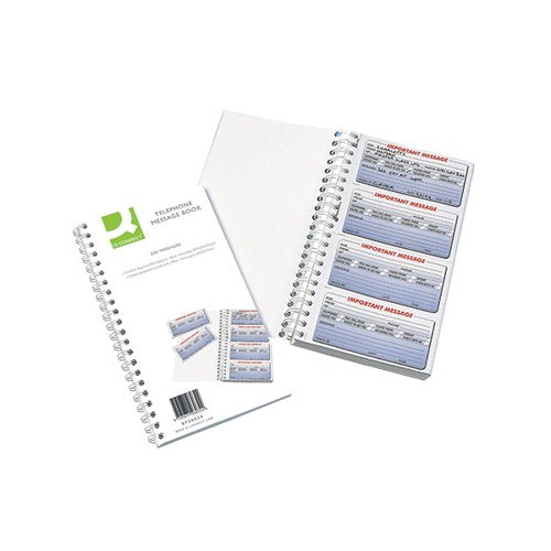 Q-CONNECT DUPLICATE TELEPHONE MESSAGE BOOK 200 MESSAGES KF26