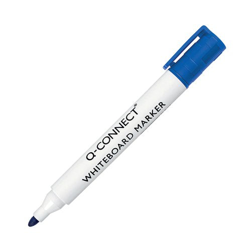 Q-CONNECT DRYWIPE MARKER PEN BLUE (10 PACK) KF26036