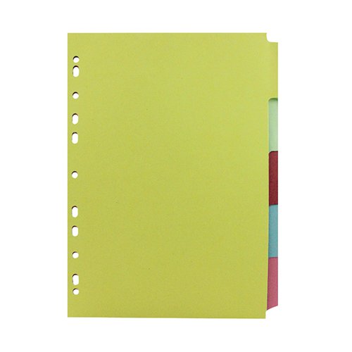 Q-CONNECT 5-PART SUBJECT DIVIDER MULTI-PUNCHED A4 (50 PACK) KF26081Q