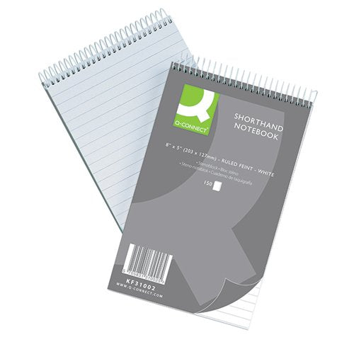 Q-CONNECT FEINT RULED SHORTHAND NOTEBOOK 300 PAGES 203X127MM