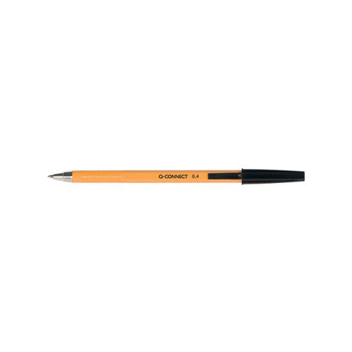 Q-CONNECT BALLPOINT PEN FINE BLACK (PACK OF 20) KF34046