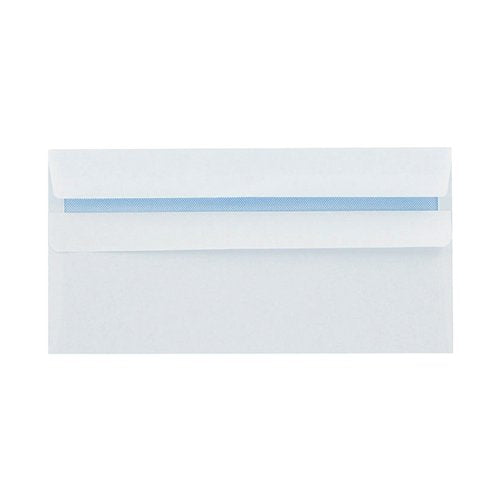 Q-CONNECT DL ENVELOPES WALLET SELF SEAL 100GSM WHITE (PACK O