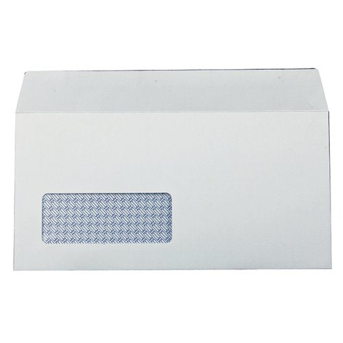 Q-CONNECT DL ENVELOPES WINDOW SELF SEAL 100GSM WHITE (PACK O
