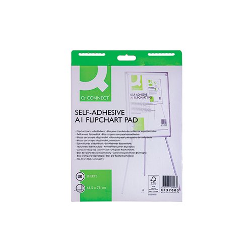 Q-CONNECT SELF-ADHESIVE FLIPCHART PAD A1 30 SHEET (PACK OF 2