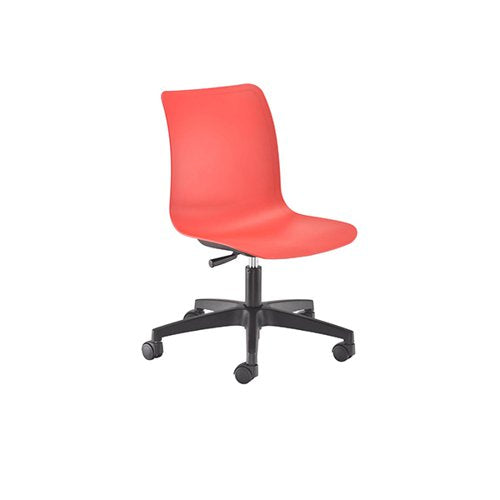 JEMINI FLEXI SWIVEL CHAIR 630X530X825-935MM RED KF70043