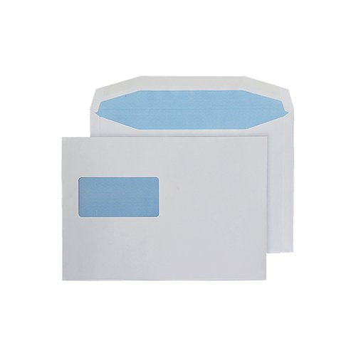 Q-CONNECT MACHINE ENVELOPE 162X238MM WINDOW GUMMED 80GSM WHI