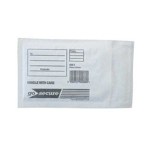 GOSECURE BUBBLE ENVELOPE SIZE 1 INTERNAL DIMENSIONS 90X145MM