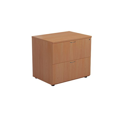 JEMINI 2 DRAWER DESK SIDE FILING CABINET 800X600X730MM BEECH