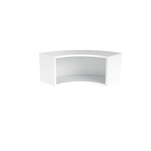 JEMINI RECEPTION MODULAR CORNER RISER UNIT 800X800X400MM WHI