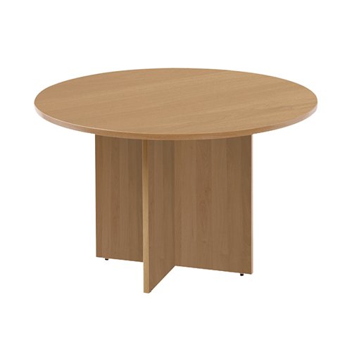 ARISTA ROUND MEETING TABLE 1100X1100X730MM MAPLE KF72049