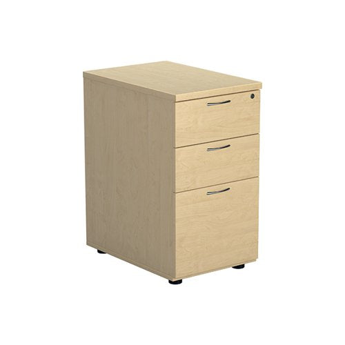 JEMINI 3 DRAWER DESK HIGH PEDESTAL 404X600X730MM MAPLE KF720