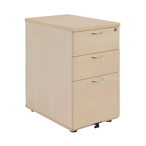 JEMINI 3 DRAWER DESK HIGH PEDESTAL 404X800X730MM MAPLE KF720