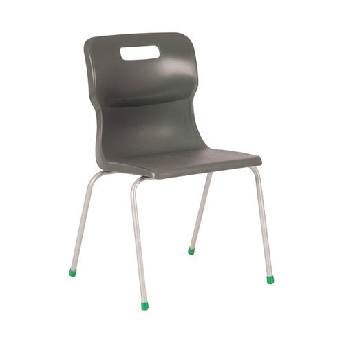 TITAN 4 LEG CLASSROOM CHAIR 438X398X670MM CHARCOAL KF72182