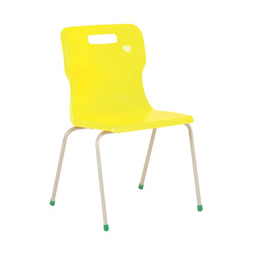 TITAN 4 LEG CLASSROOM CHAIR 497X477X790MM YELLOW KF72193