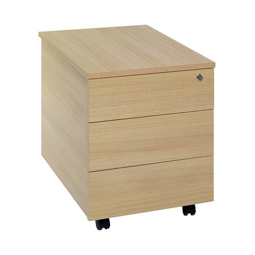 SERRION 3 DRAWER MOBILE PEDESTAL 434X580X525MM FERRERA OAK K
