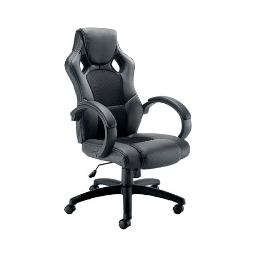 ARISTA BOLT EXECUTIVE RACING CHAIR 620X670X1080-1170MM LEATH